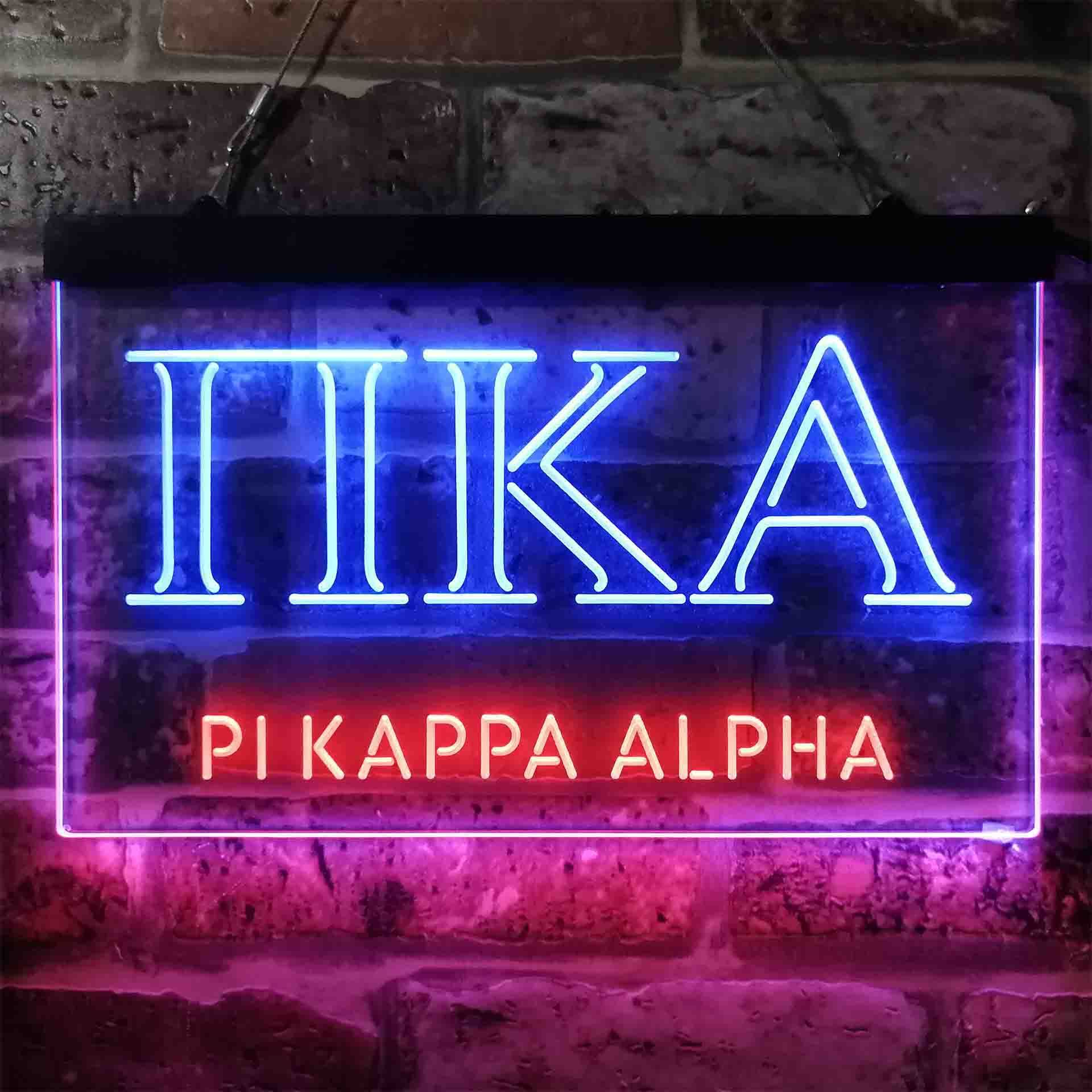 Pi Kappa Alpha Symbol Dual LED Neon Light Sign - Click Image to Close